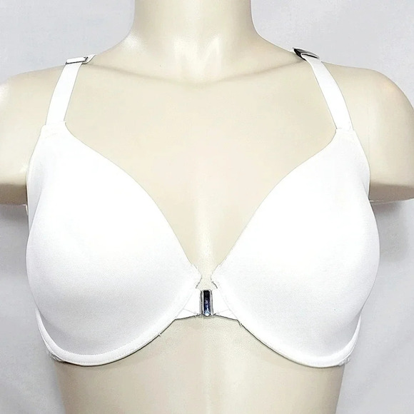 36DD Unveiled Felina Beautiful Love Front Close Underwire Bra White NWT - Picture 3 of 12